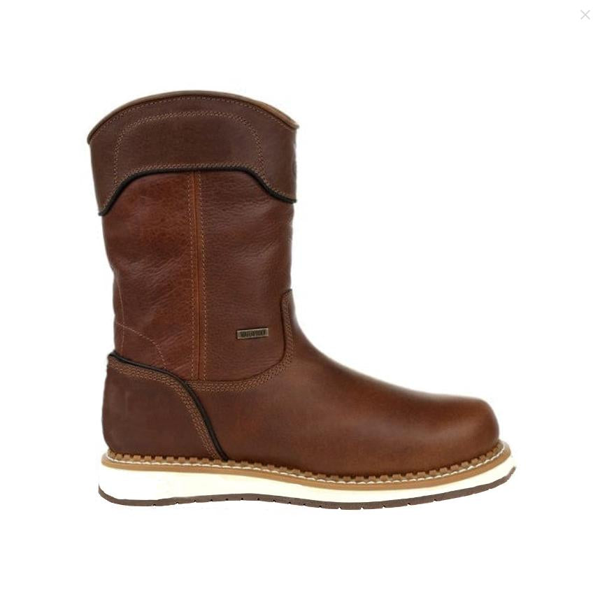 Men's Waterproof Side-zipper Wedge Work Boots