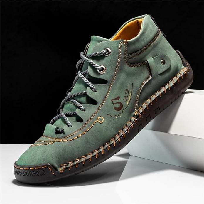 Men's Casual Leather Vintage Hand Stitching Ankle Boots