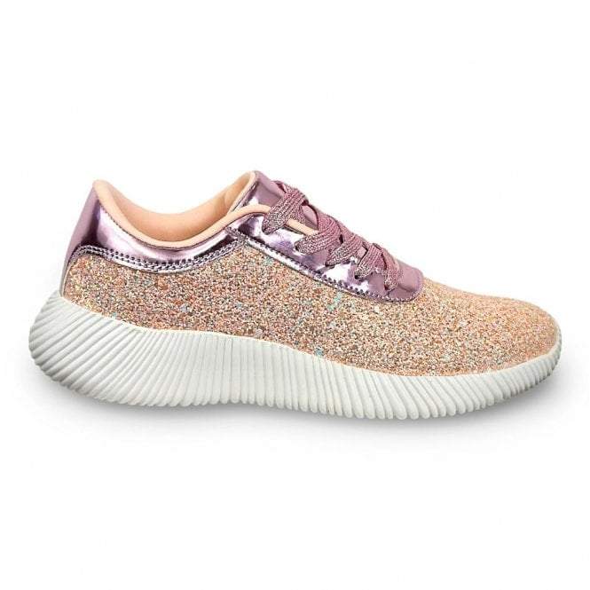 Pink Glitter Lemzy Sneakers