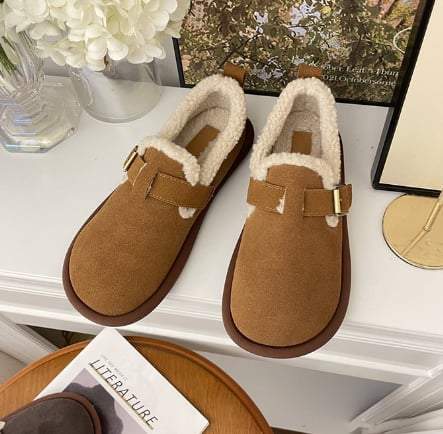 Women's Plush Round Toe Slip-On Flats