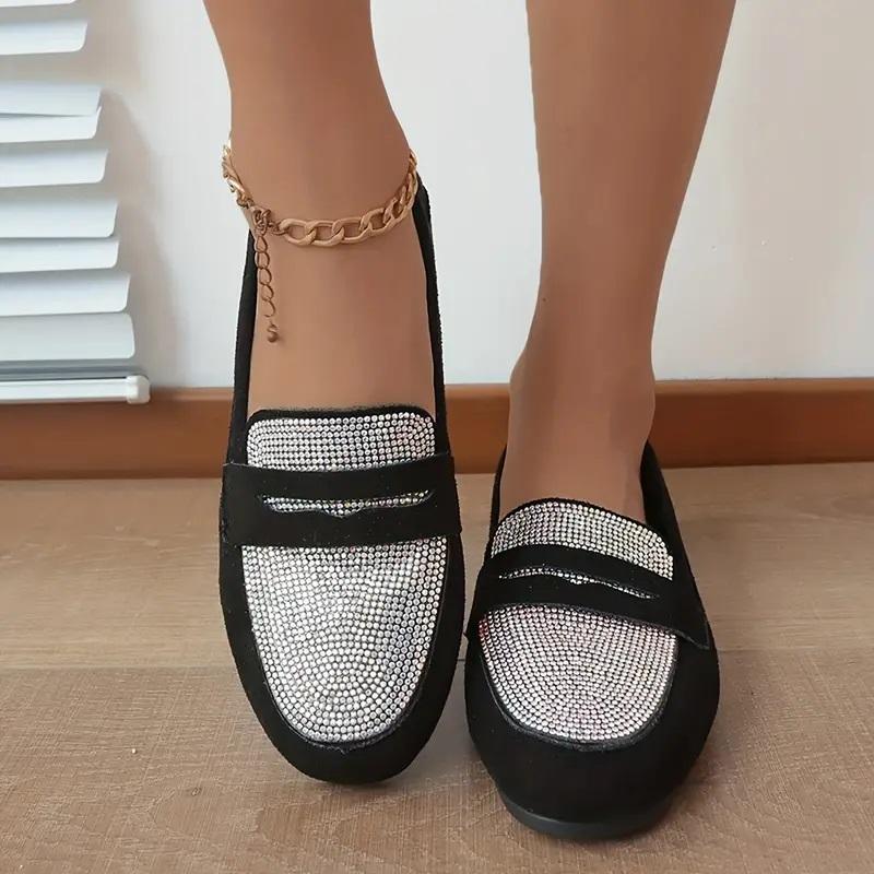 🖤Black Friday Sale❤️ -Rhinestone Pattern Flat Loafers(Buy 2 Free Shipping )