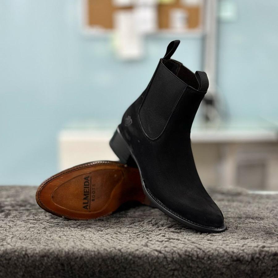 2024 Men's Black Suede Classic Ankle Boots