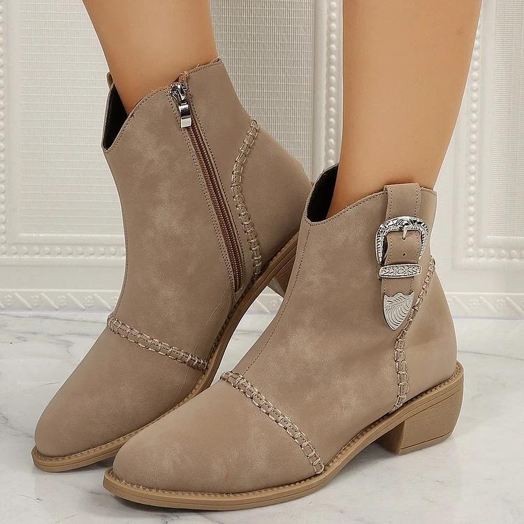 Plain Autumn Casual Pu Boot