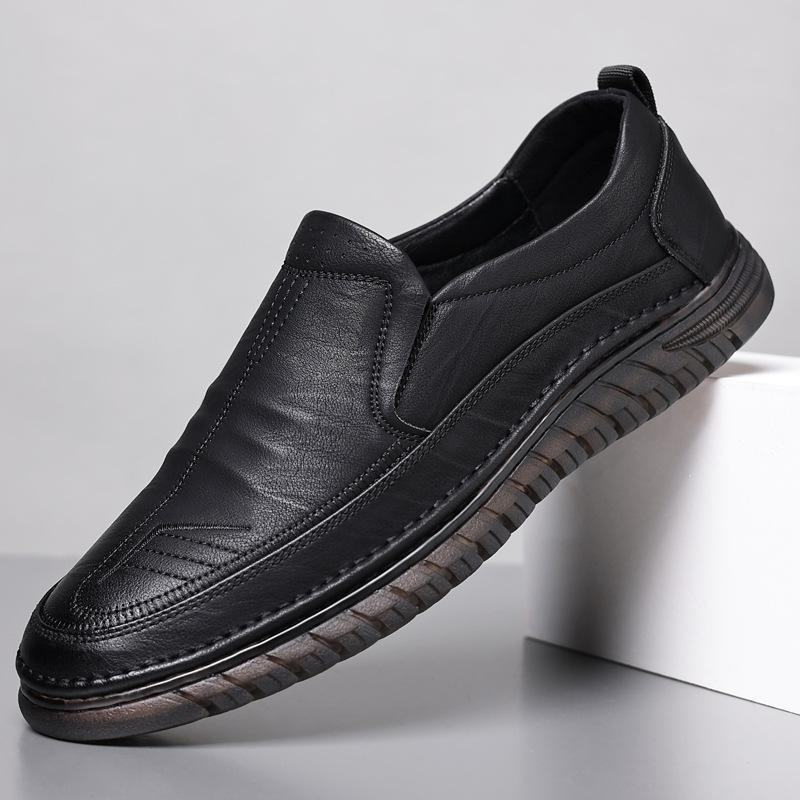 Men's New Breathable Soft Leather Slip-on Shoes