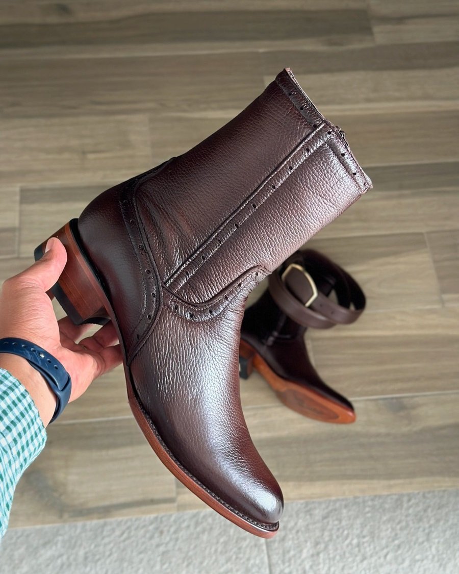 Italian Handmade Leather Work Casual Boots