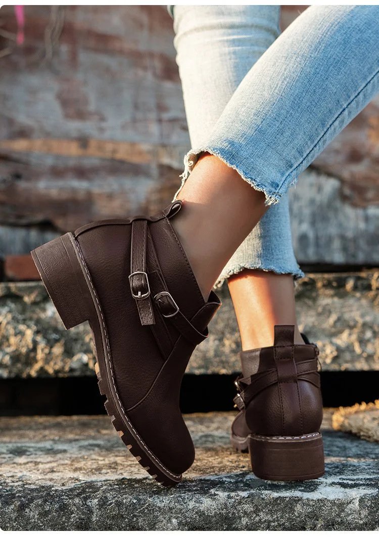 Autumn Casual Pu Plain Sock Boots