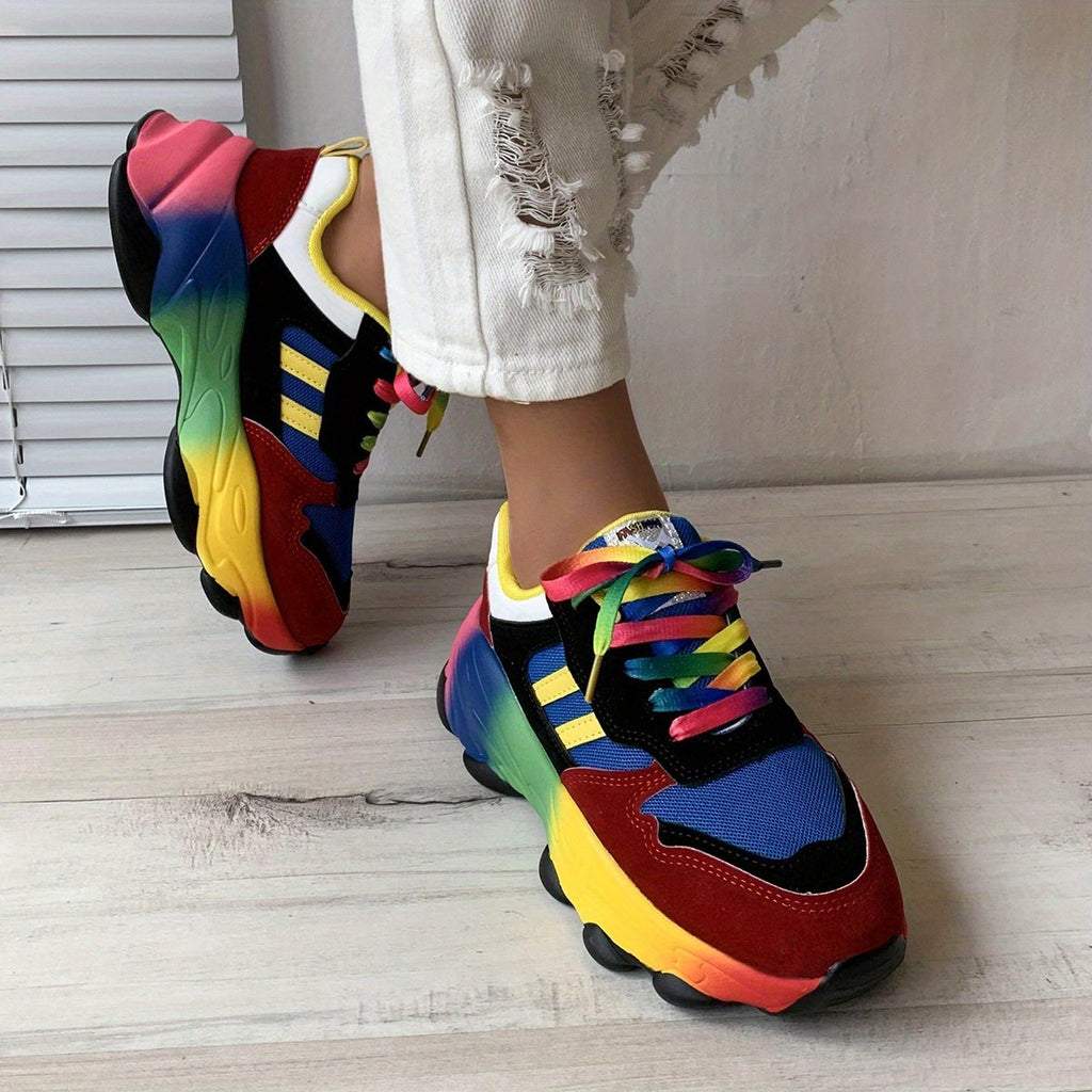 Trainers Colorful Lace Up Sport Shoes