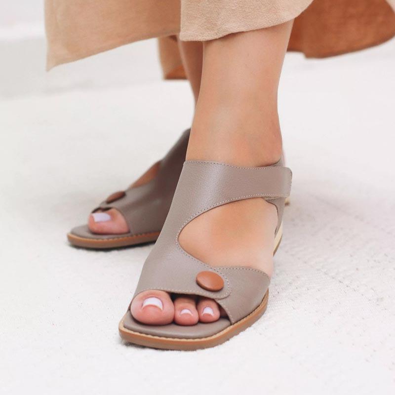 Women's Leather Soft Flat Sandals