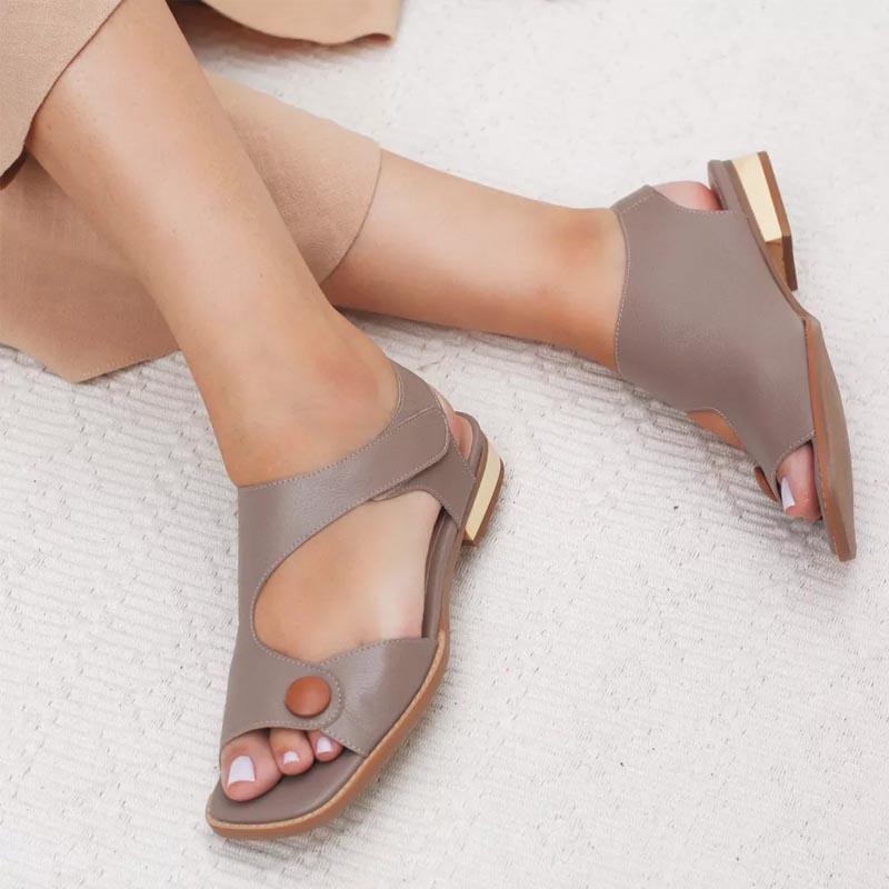 Women's Leather Soft Flat Sandals