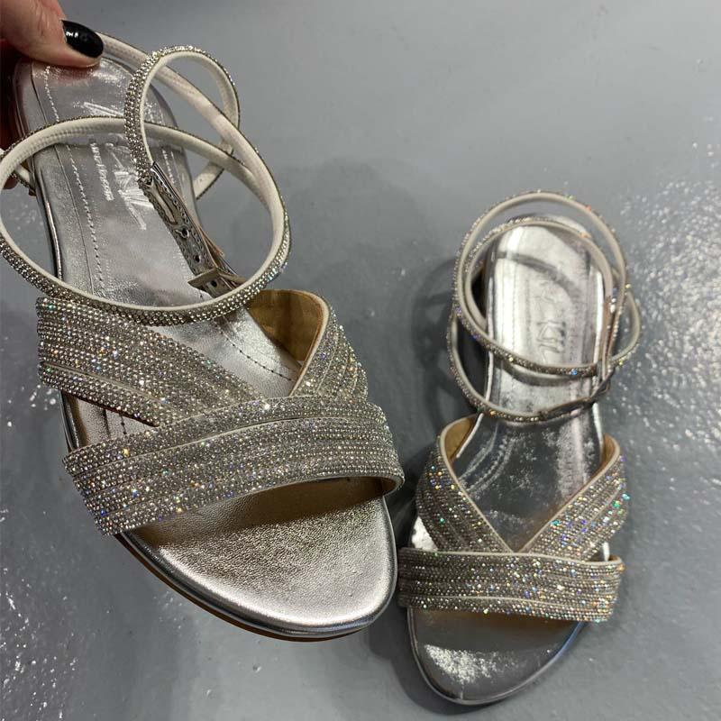 Rhinestone Sparkle Flat Sandals