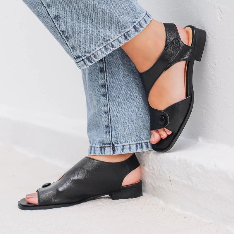 Women's Leather Soft Flat Sandals