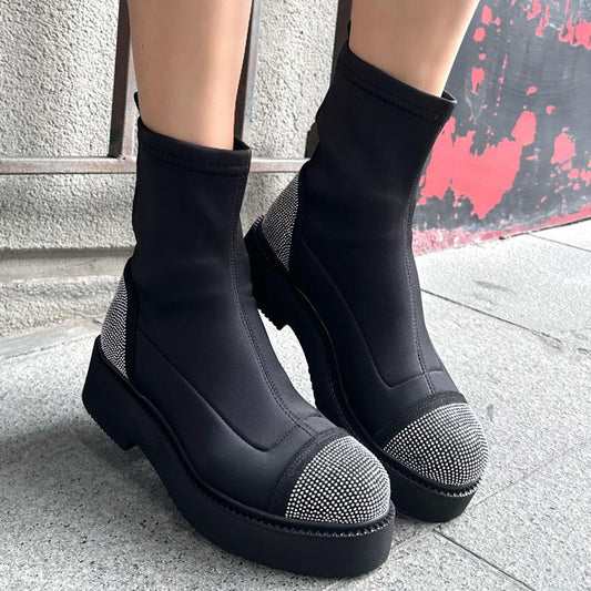 Diamond Ankle Boots