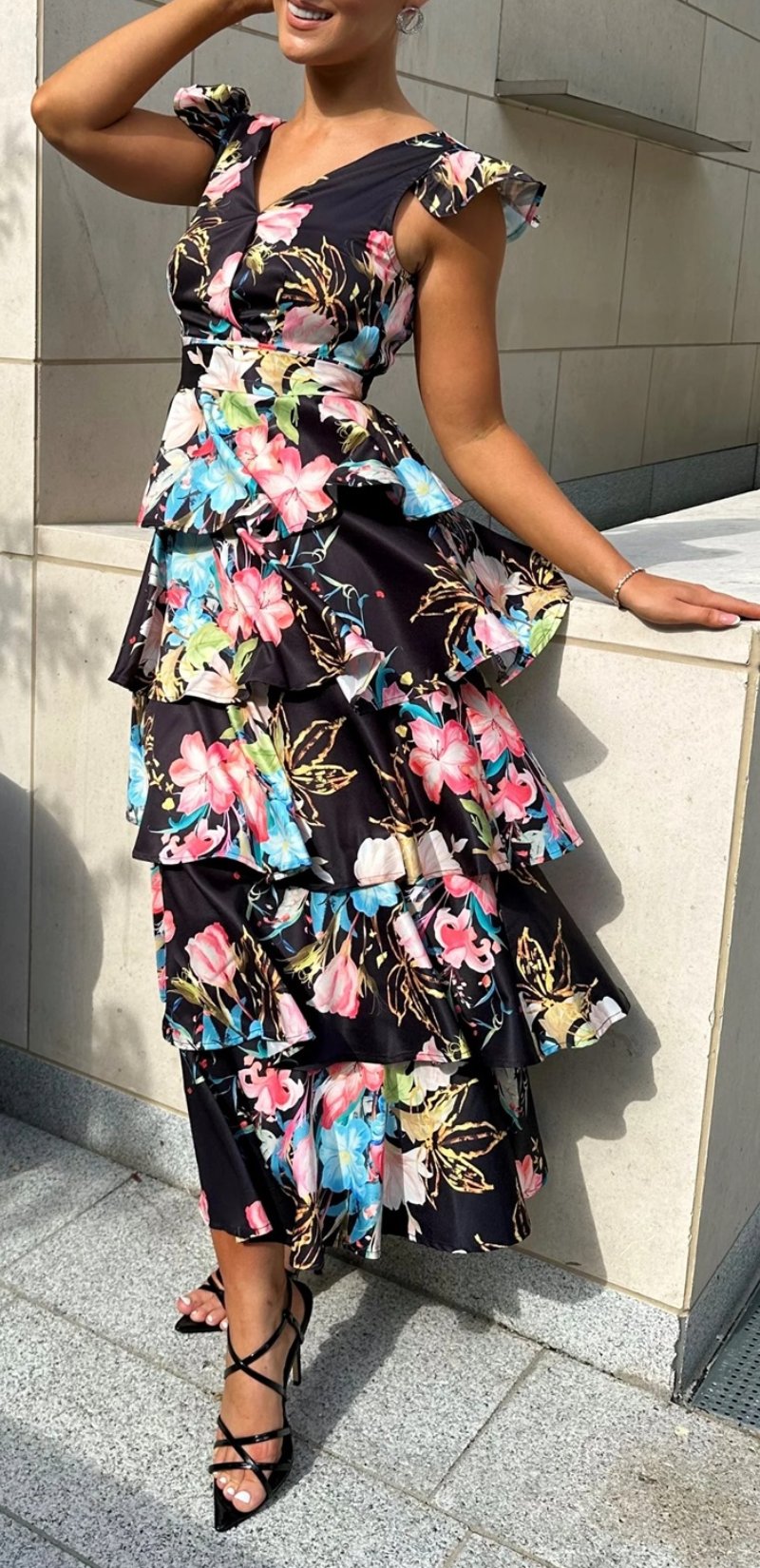 Layered Floral Dress