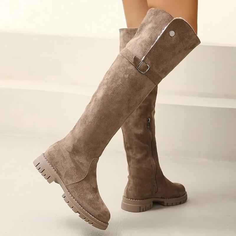 Warm Lamb Wool Knee High Boots