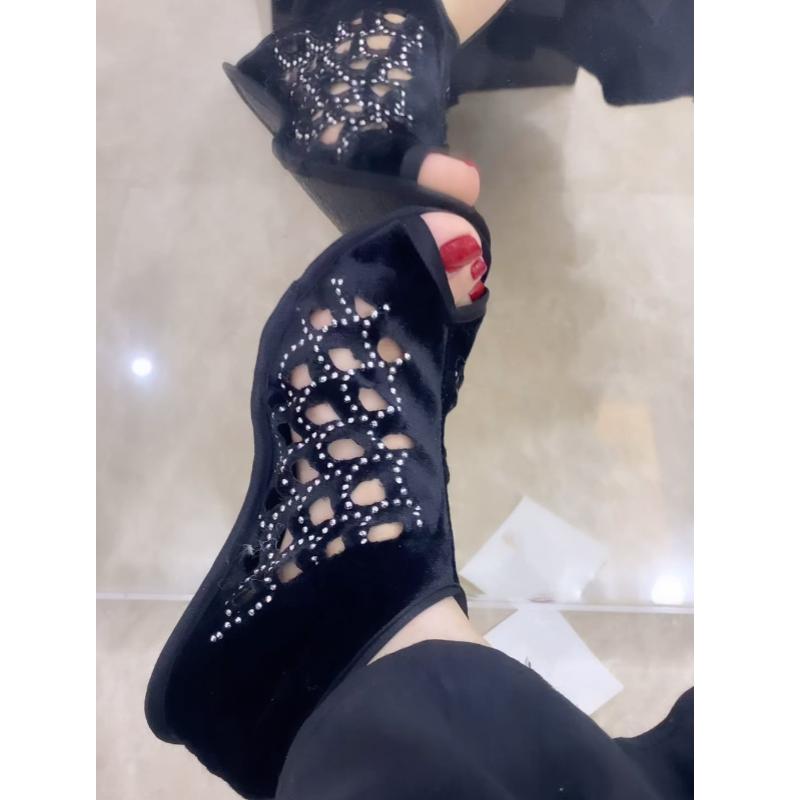 Women's Elegant Rhinestone Flat Sandals