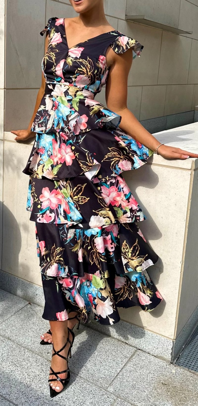 Layered Floral Dress