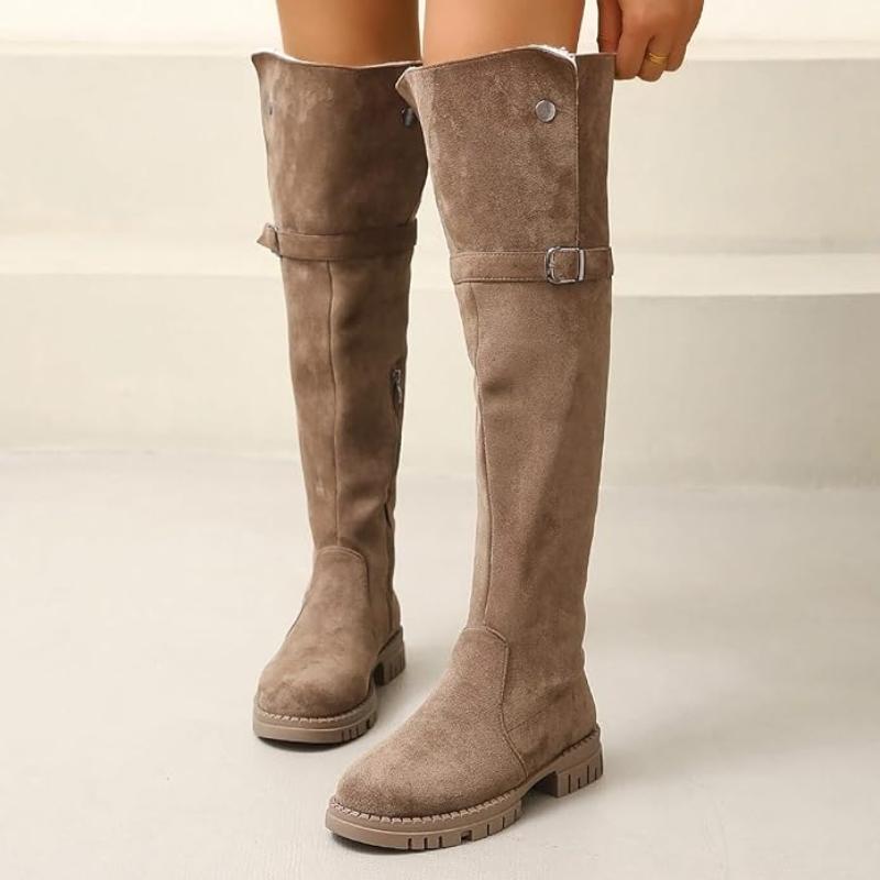 Warm Lamb Wool Knee High Boots