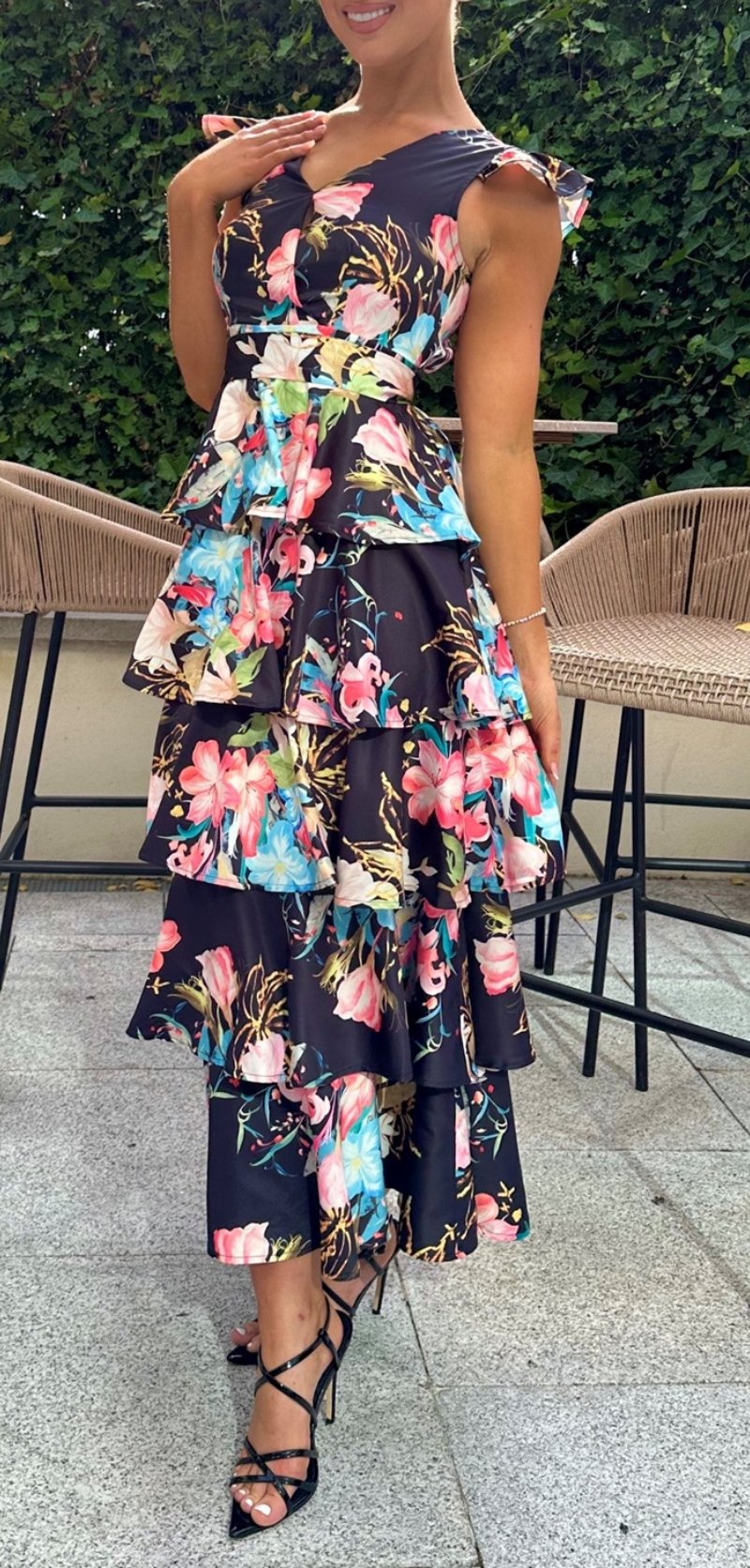 Layered Floral Dress