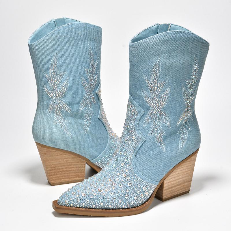 Rhinestone Short Cowboy Boots