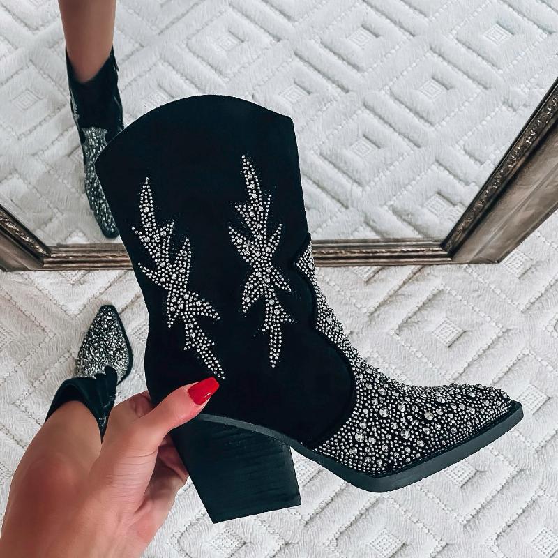 Rhinestone Short Cowboy Boots