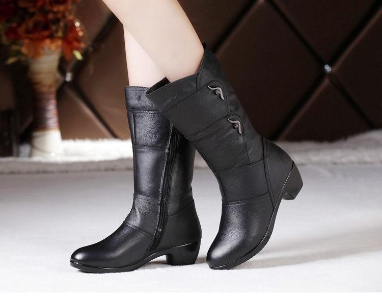 Women's Daily Fleece Lined Mid Calf Boots