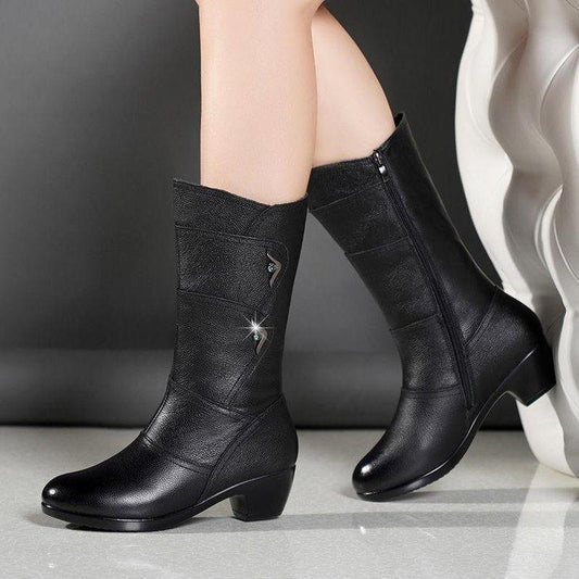 Women's Daily Fleece Lined Mid Calf Boots