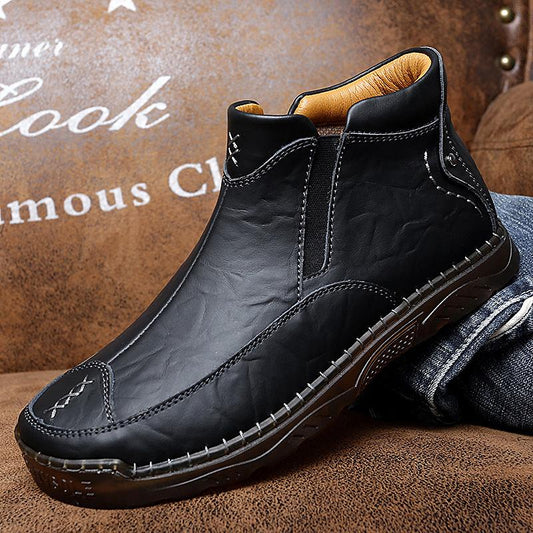 Men's Outdoor Casual Handmade Cowhide Boots