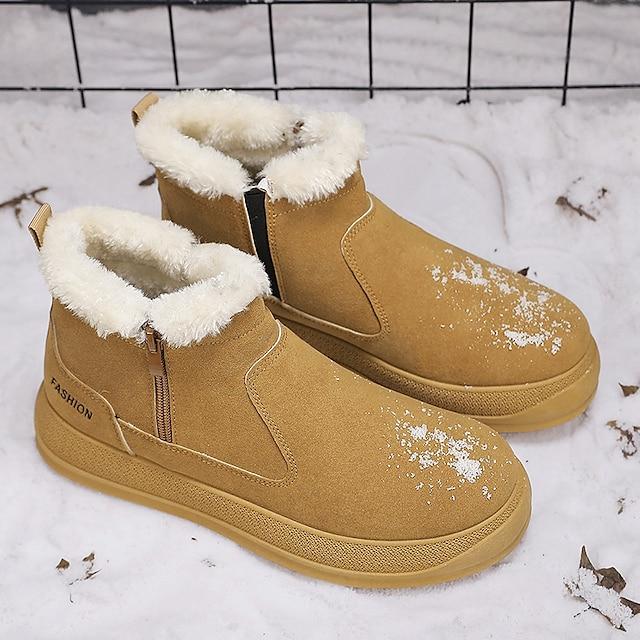 Winter Fleece Lined Casual Outdoor Daily PU Warm Snow Boots