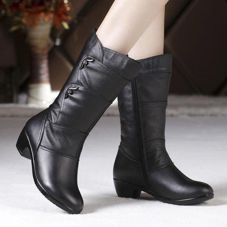 Women's Daily Fleece Lined Mid Calf Boots