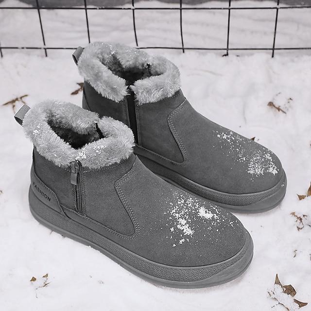 Winter Fleece Lined Casual Outdoor Daily PU Warm Snow Boots