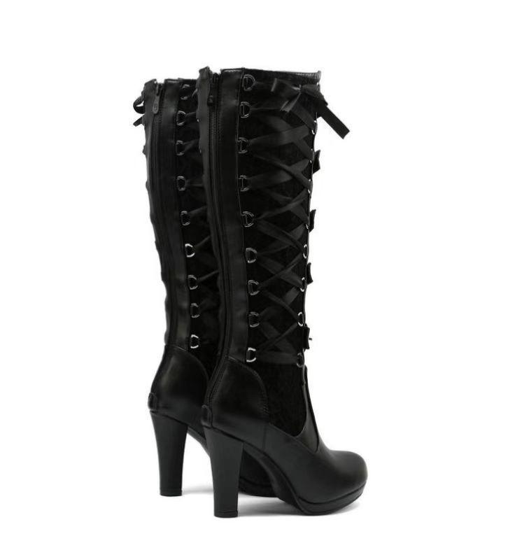 Women'S Vintage Fashion Lace-Up Rider Boots
