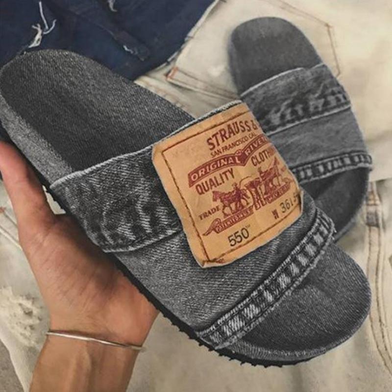 Women's Denim Slides