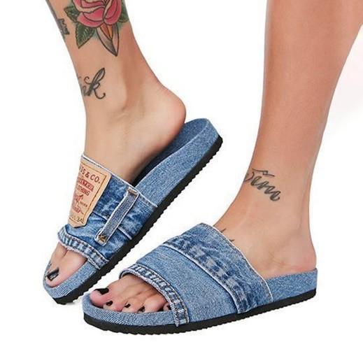 Women's Denim Slides