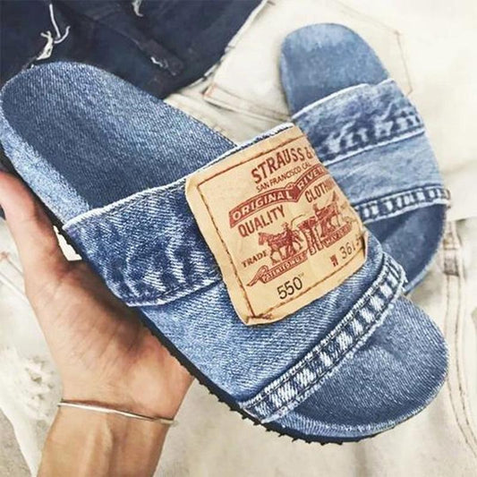 Women's Denim Slides