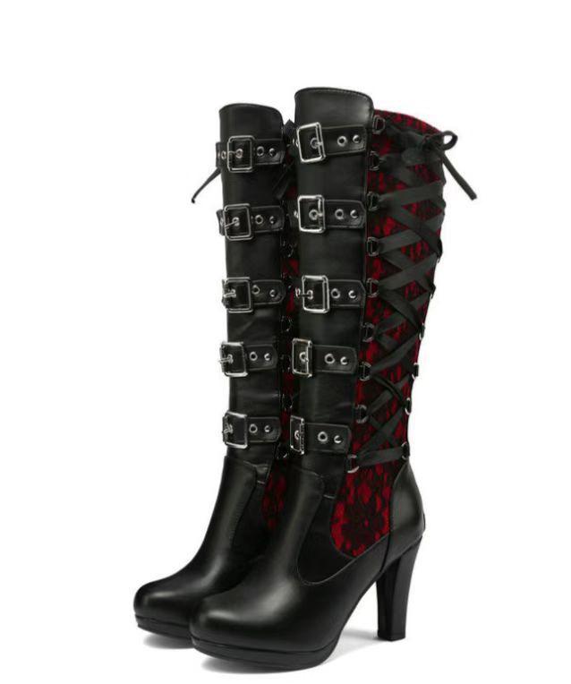 Women'S Vintage Fashion Lace-Up Rider Boots