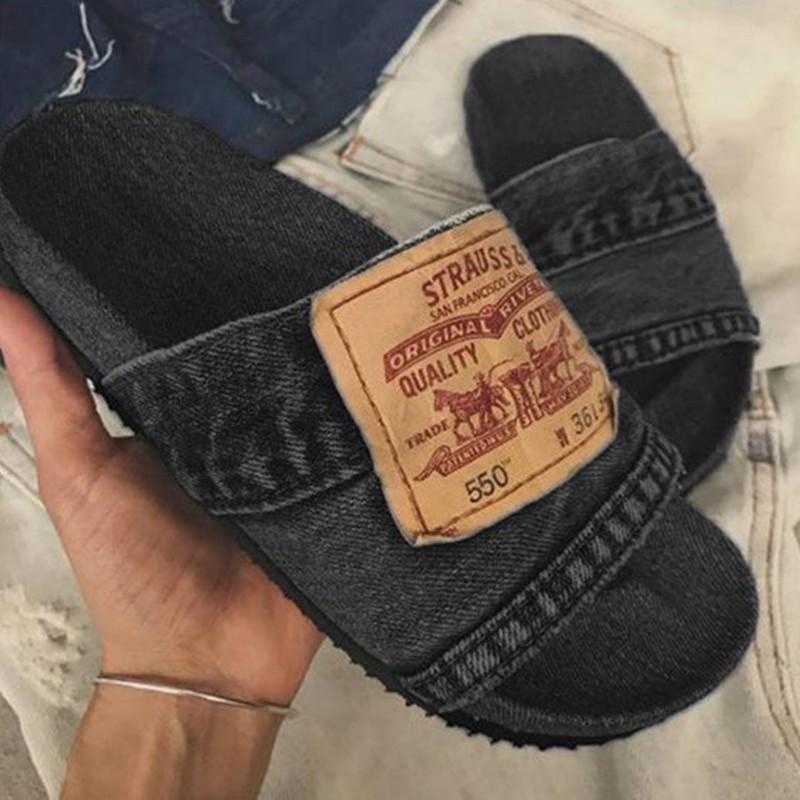 Women's Denim Slides