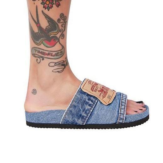 Women's Denim Slides